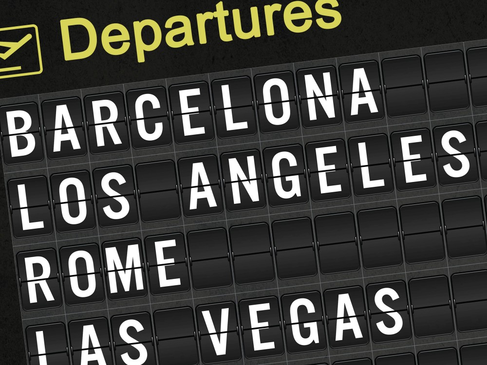 Personalised Airport Departure Board Print - Slimline